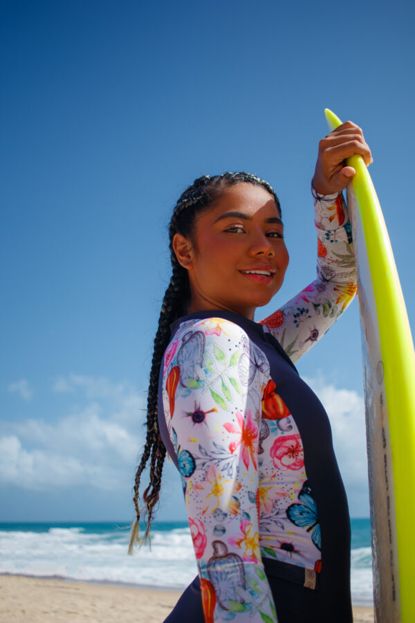 Wetsuit Feminino Manga Longa – Maiô Feminino de Surf Manga Longa Zíper na Fente