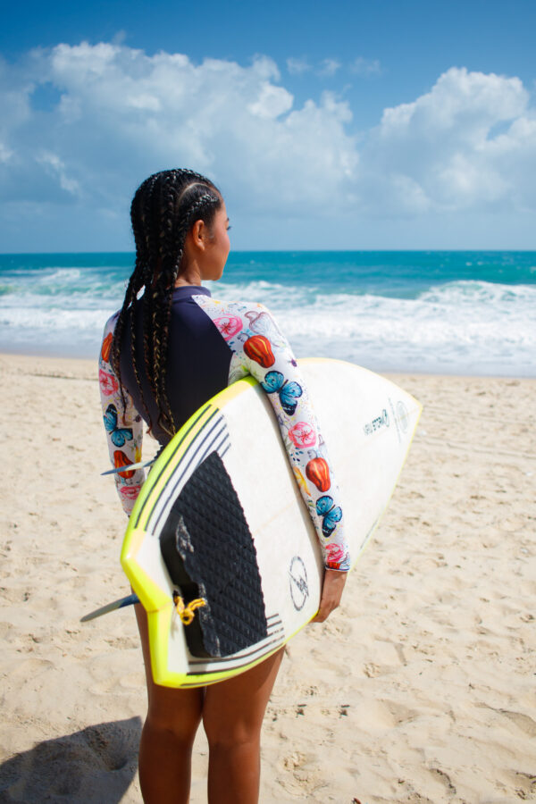 Wetsuit Feminino Manga Longa – Maiô Feminino de Surf Manga Longa Zíper na Fente