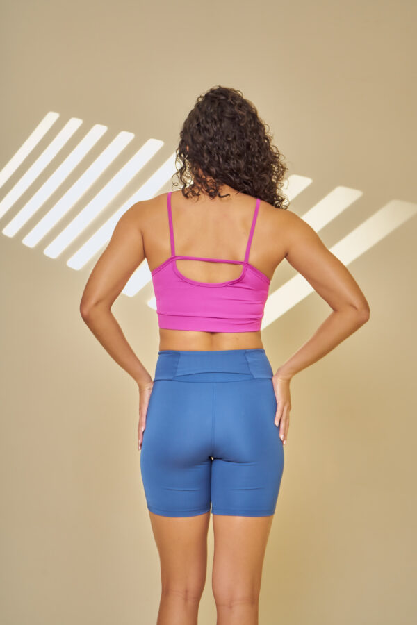 Top Fitness Treino Açaí - Top Feminino Pequeno Alça Fina com Bojo Removível - Image 2