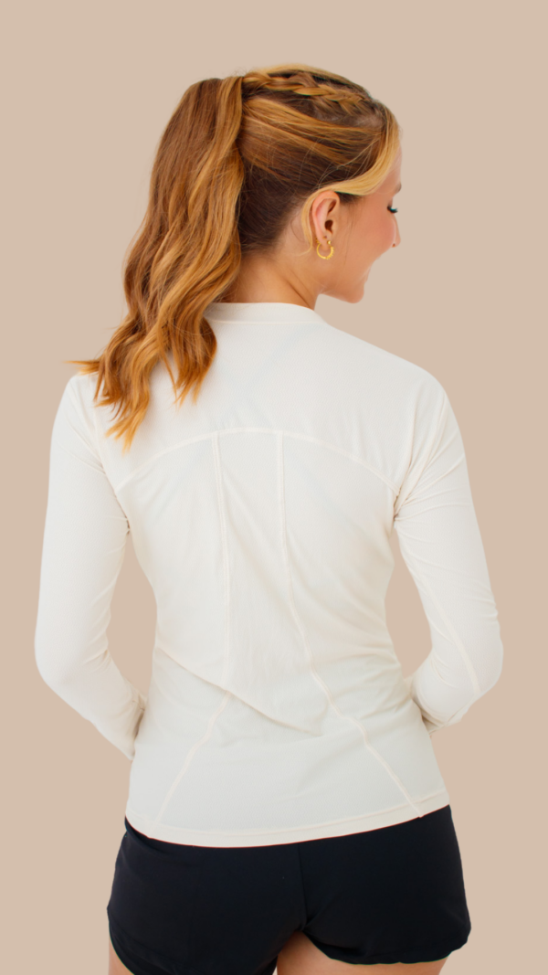 Jaqueta Bomber Off-White - Casaco feminino esportivo para academia - Image 2