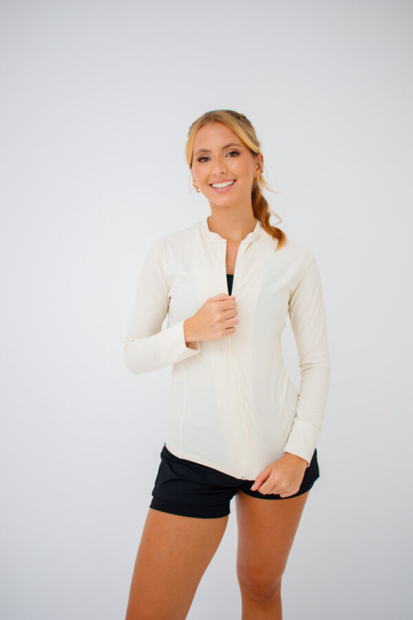 Jaqueta Bomber Off-White - Casaco feminino esportivo para academia - Image 6