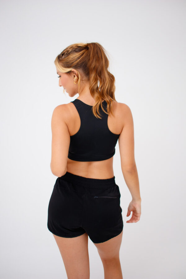 Short Fitness Speed Preto - Short Feminino de corrida com bolso e suporte interno - Imagem 8