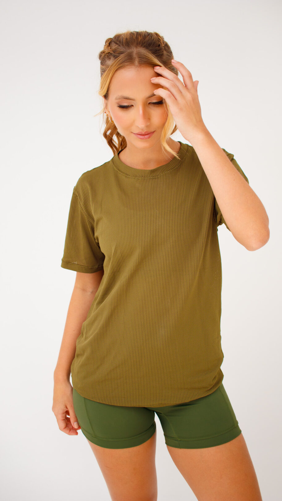 Camiseta Fitness Básica Verde - Blusa Feminia Esportiva Manga Curta